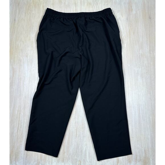 Eloquii Black Straight Leg Nautical Silver Button Detail Work Pull On Pants 20 - Picture 11 of 14